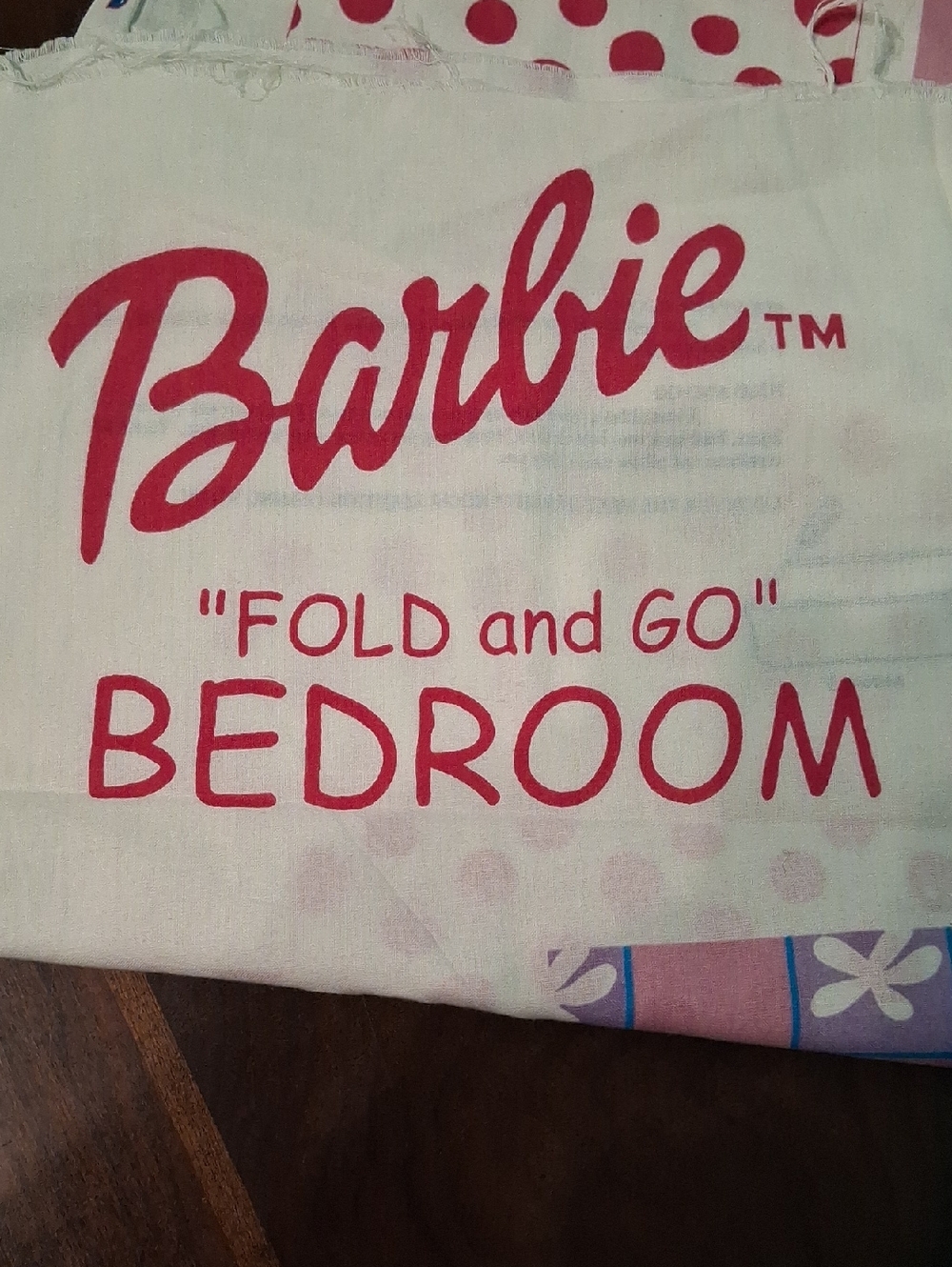 Fabric Panel Barbie Fold And Go Bedroom With Pink Fabric 3066